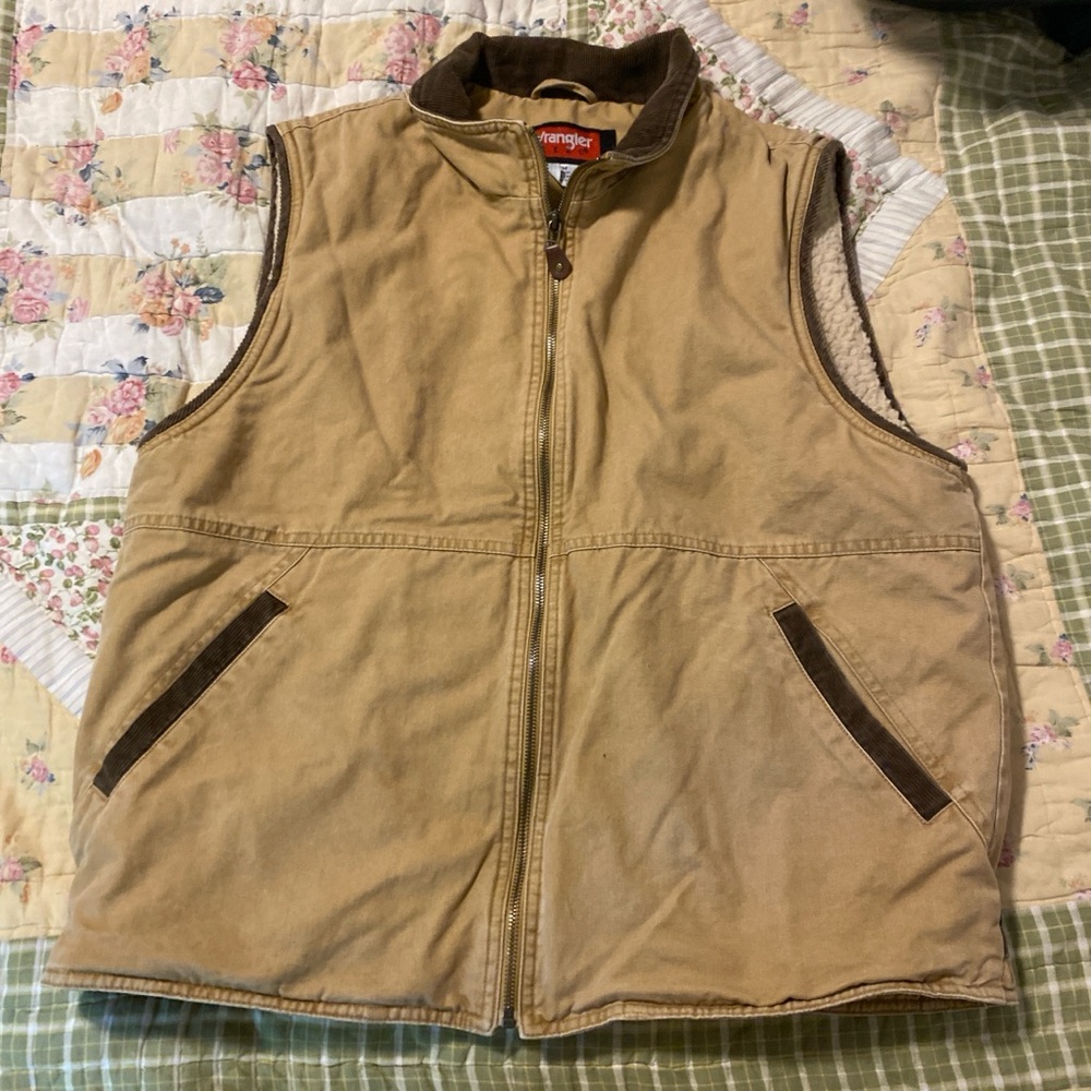 Vintage 90’s Wrangler Hero HUNTING Fleece Lined vest